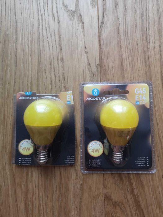 Жълта LED Крушка G45 E14/4W/230V  - Aigostar
