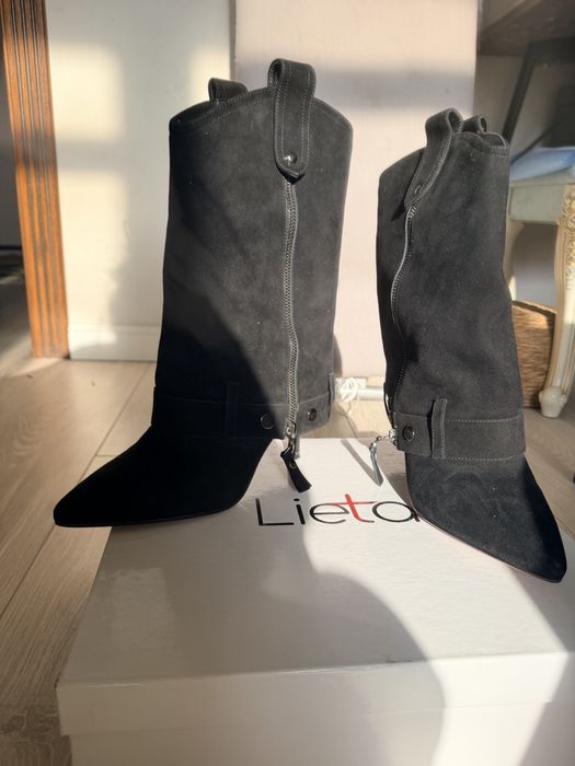 Сапоги замша весна