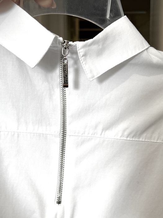 Camasa alba Bebe Plus oversized cu accesorii la guler