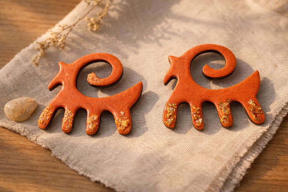 Стильные этно броши ручной работы