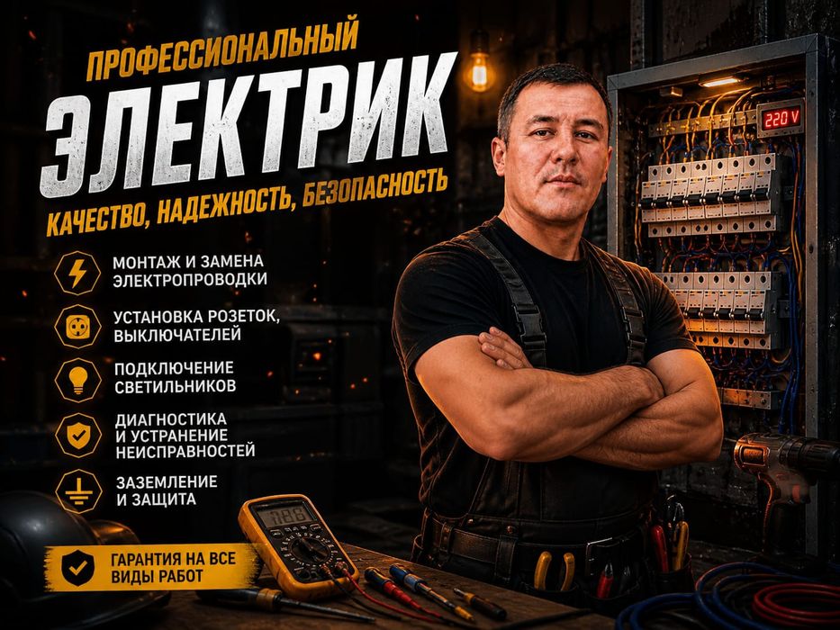 ЭЛЕКТРИК АЛМАТЫ 24/7 не дорого