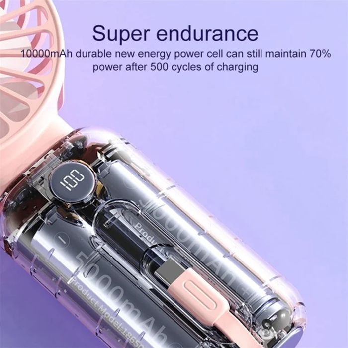 Mini ventilyator 2in1 powerbank