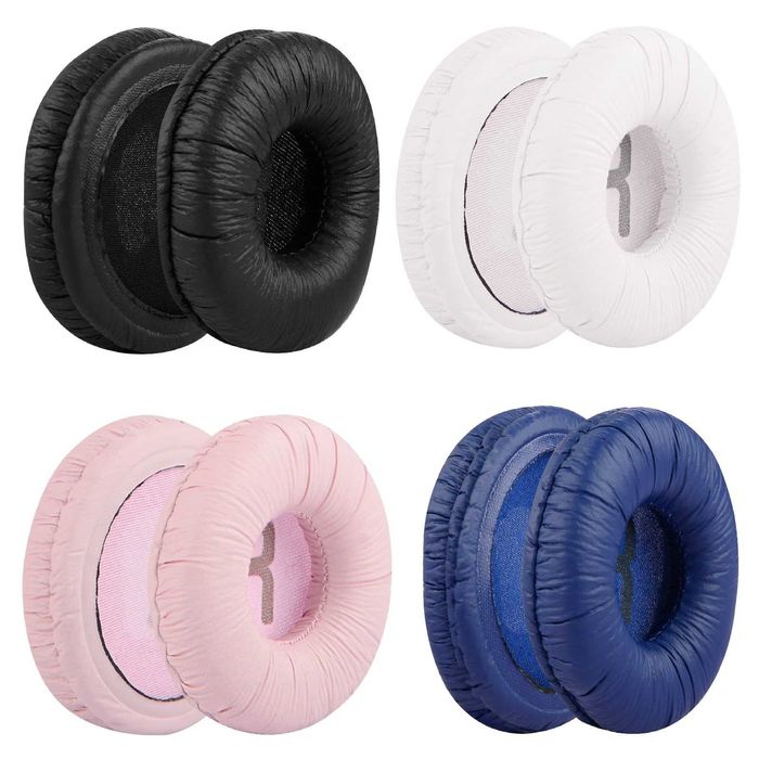 Set 2 bureti pentru casti JBL Tune 520BT / 520C / 510BT / 500BT / T500 / T460BT / T450BT / T450 - Spuma cu memorie - Piele ecologica creponata
