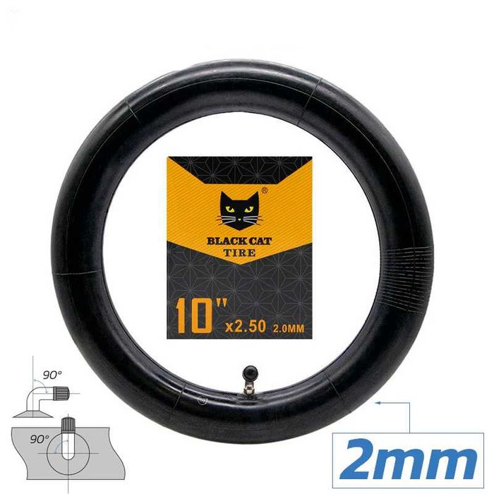 Cameră de aer pentru trotineta de 2,0 mm grosime, 10x2,5 Black Cat