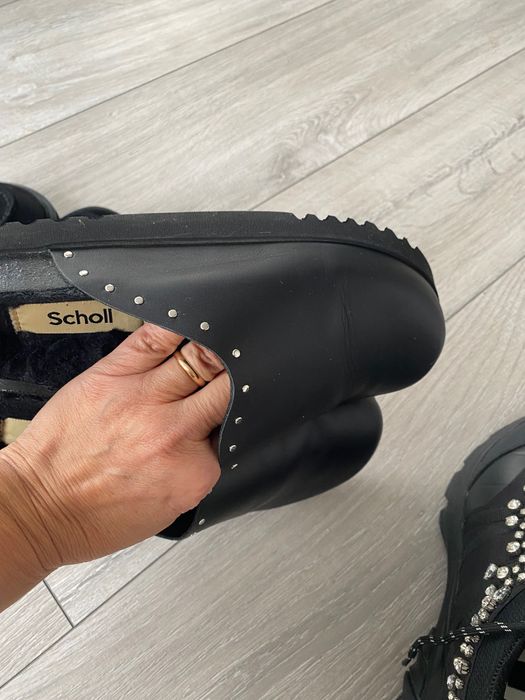 Естесвен велур и кожа чехли Scholl ,Zara