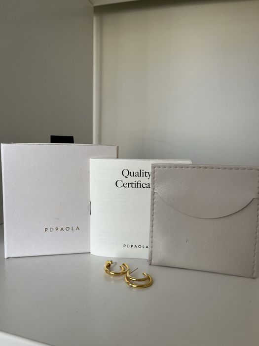 Сребърни обеци с 18к златно покритие PDPaola