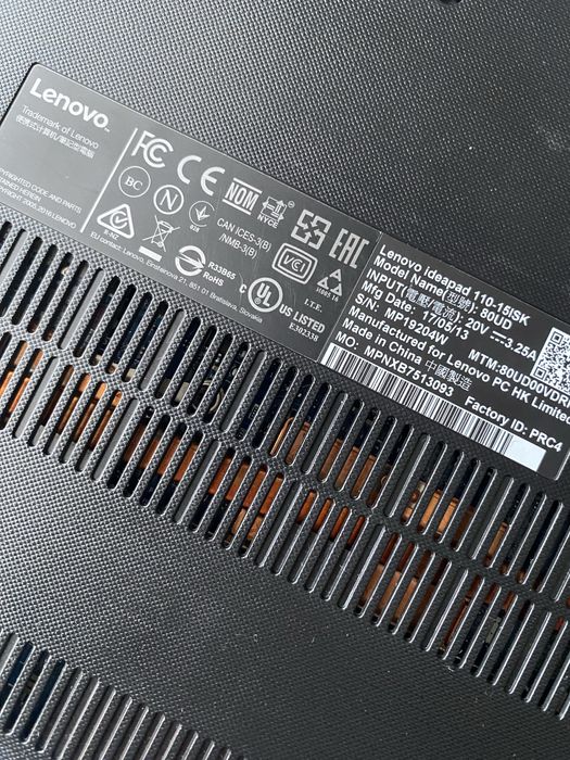 Рабочий ноутбук Lenovo Ideapad 110-15