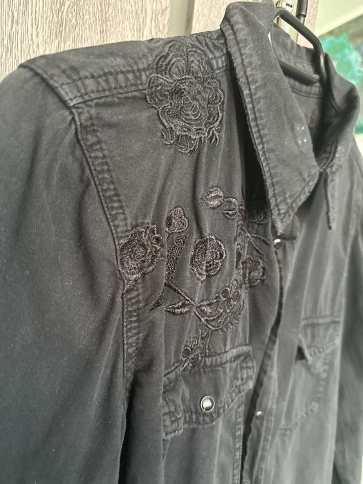 Cămașă denim neagră