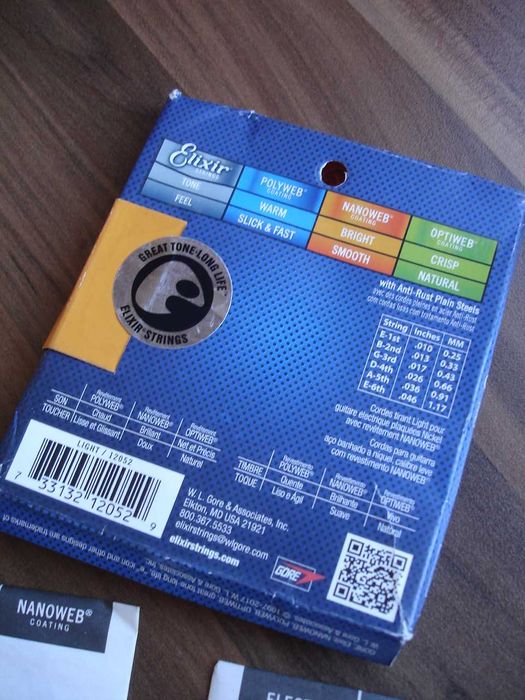 Elixir NANOWEB - струни за електрическа китара Made in USA