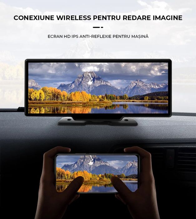 Navigatie Carplay/Android Auto Wireless 26cm + Camera Marsarier & Bord