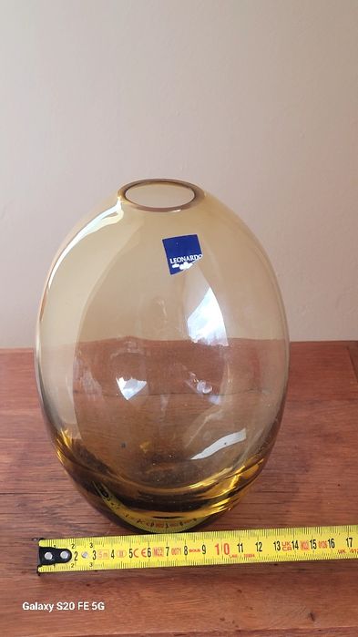 Голяма декоративна кристална купа,фруктйера Мурано Италия