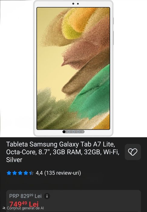 Taleta Samsung A7 Lite 8,7" ( 5 buc)