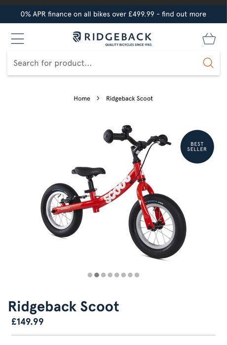 Беговел детский scott ridgeback 3-7 лет