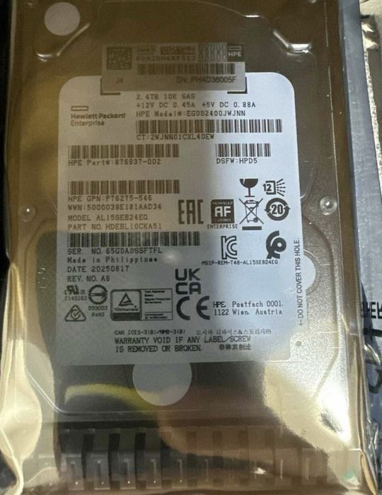 Жесткий диск HDD для сервера 2.4TB 10K 12G SAS 2.5inch Hard Drive