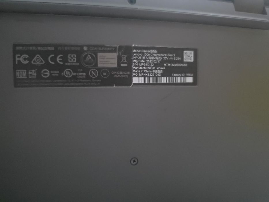 Lenovo 100e Chromebook Gen 3