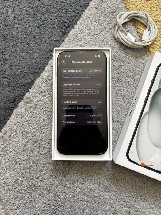 Vand iPhone 15 128gb 89% CA NOU, PERFECT