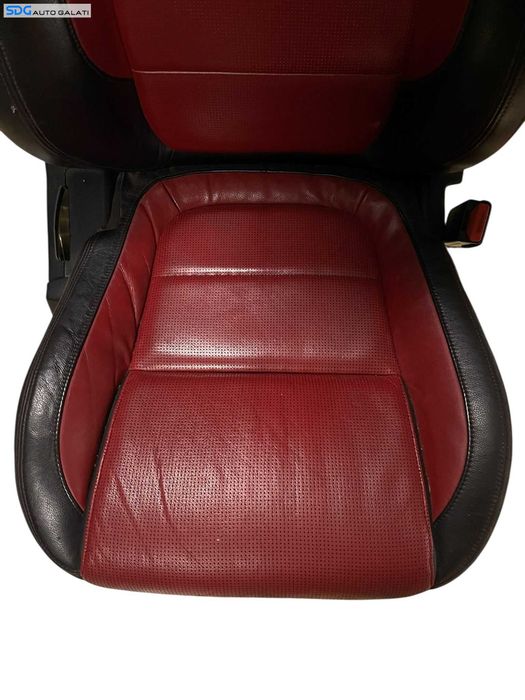 Scaun Dreapta Fata Pasager Piele Rosu Negru Jaguar XF X260 2015 - 2024 [B4765]