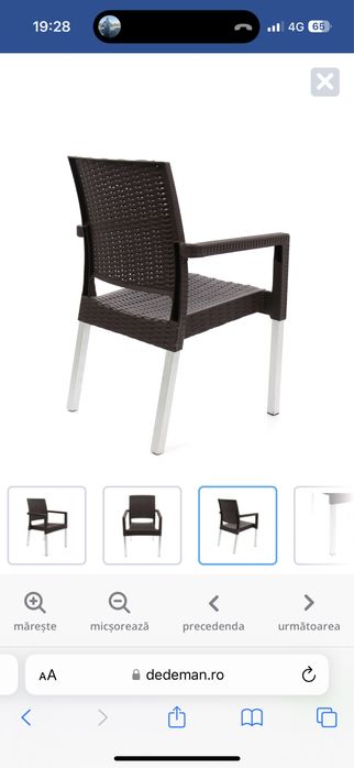 Scaune ratan metalic