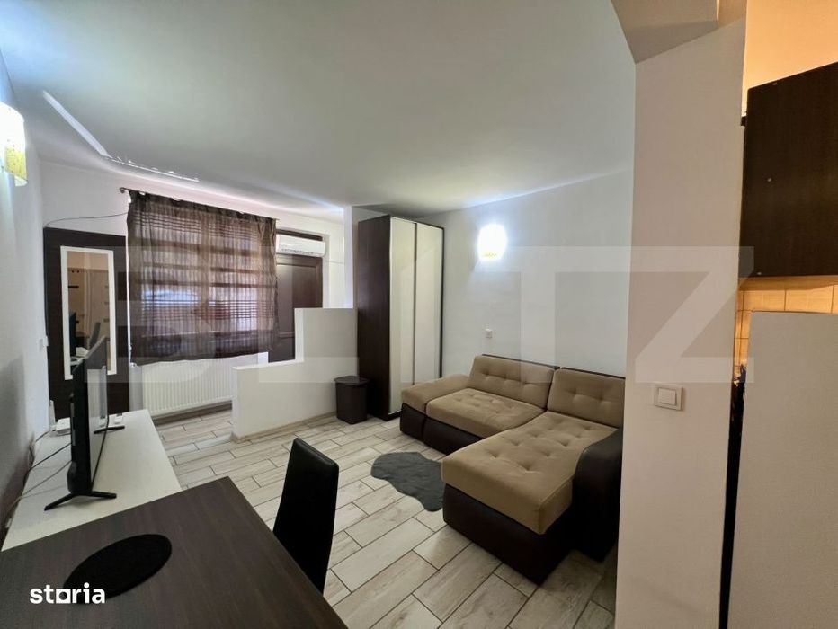Garsoniera, 38 mp, AC si centrala proprie, parter, zona Centrala
