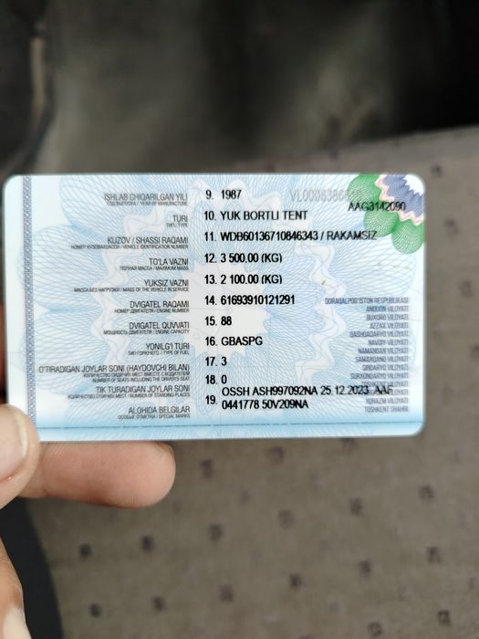 Mercedes benz 207D yuk bortli