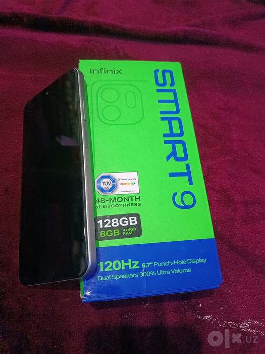Infinix SMART 9 holati zur 128/4+4GB qoʻymaydi prosta chaqa chuqasi bo