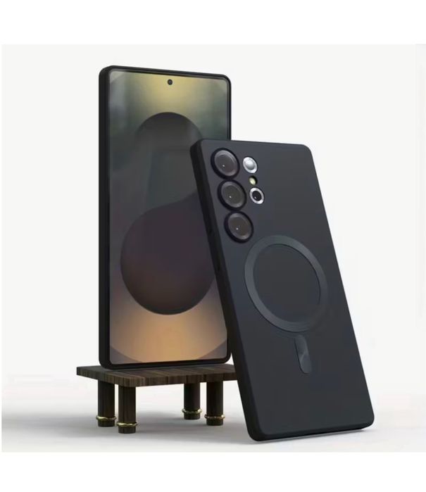 Samsung S24/S25/PLUS/ULTRA - Husa Silicon Magnetica Ultra Slim Neagra