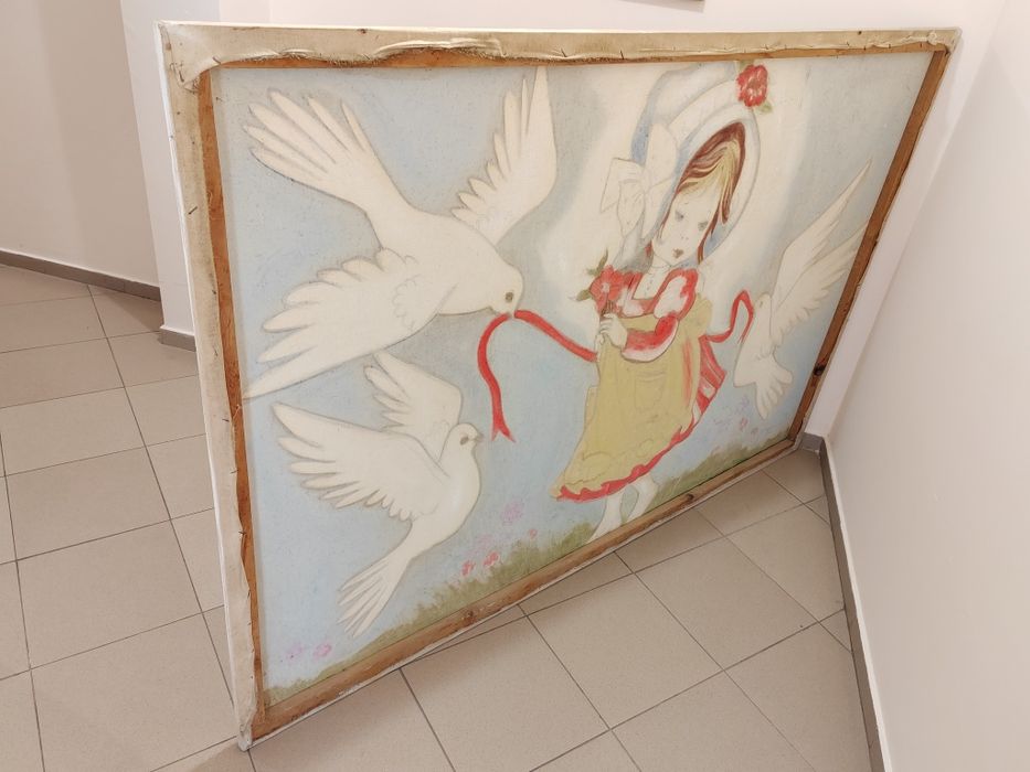 Стара голяма картина 190 х 130см