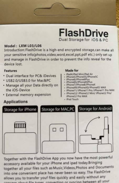 Stick de memorie 4 in 1,Lightning, USB, MicroUSB, Type-C