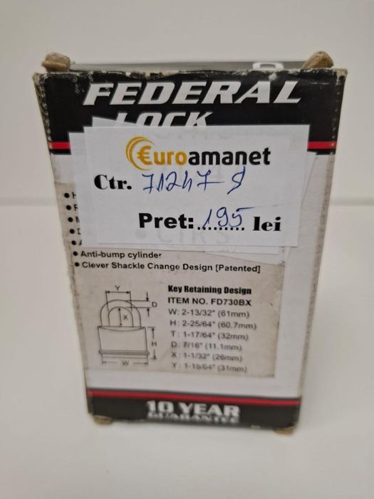 Lacat otel Federal 730 -P-