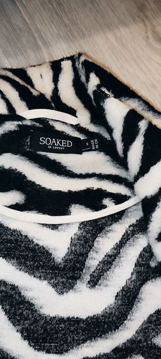 Pardesiu/blazer boho Zebra Print, mărime M-L, 100%bumbac