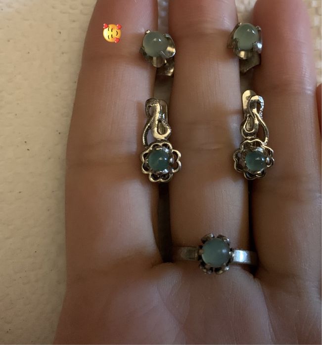 Продам комплект и отдельно серьги серебро СССР