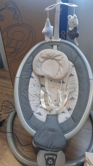 Бебешка електрическа люлка KikkaBoo - Twiddle, Grey