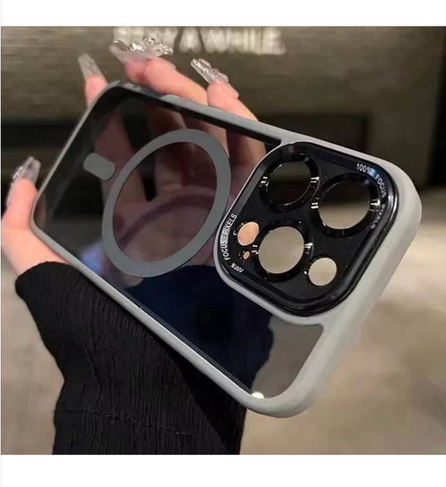 Iphone 14/15/16/17/PRO/MAX/PLUS Husa Magsafe Spate Lucios Magnetic