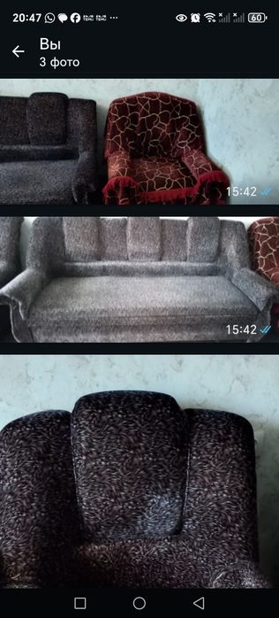 Продаются диван+2 кресла