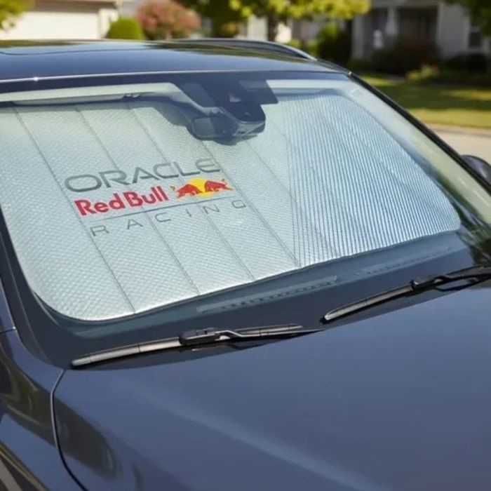 Сенник за предно стъкло Red Bull Racing, 147 x 70см, Сив и Син