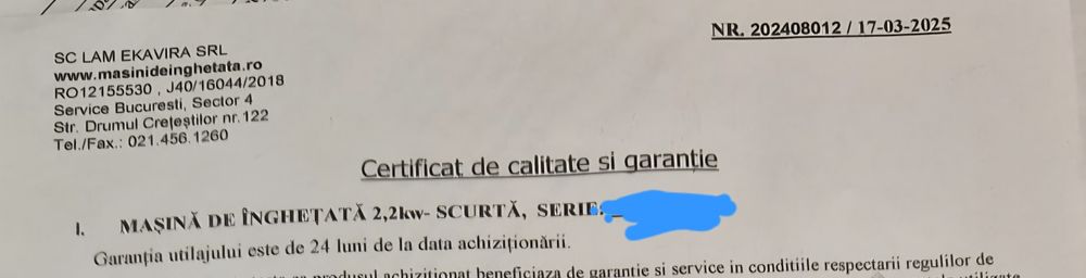 Aparat inghetata scurt