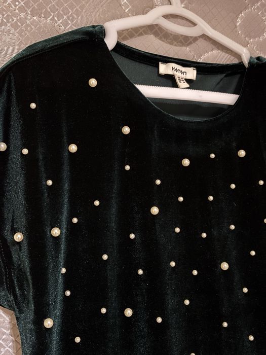 Кофточка бархат с бусинками