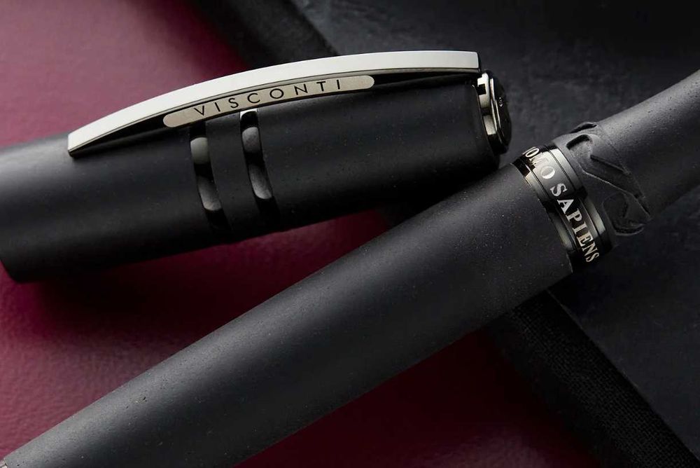 Visconti Homo Sapiens Fountain Pen - Dark Age - Volcano Lava Black