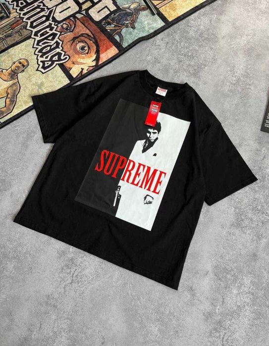 Scarface x Supreme черна тениска Supreme