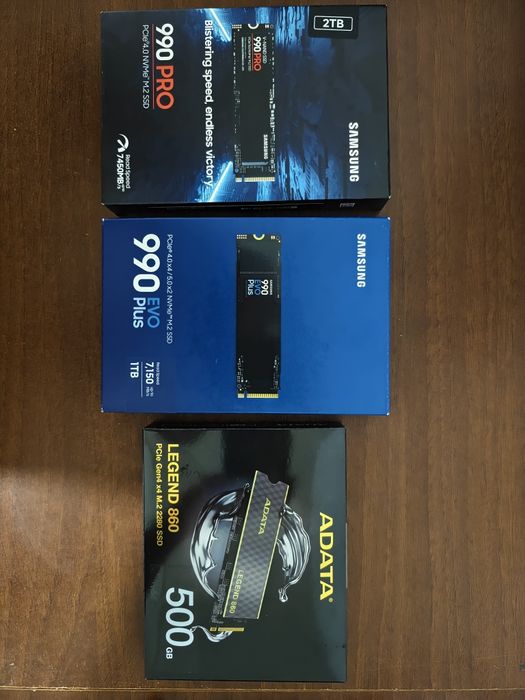 SSD Samsung 990 PRO 2000 ГБ. LEGEND 860 500ГБ