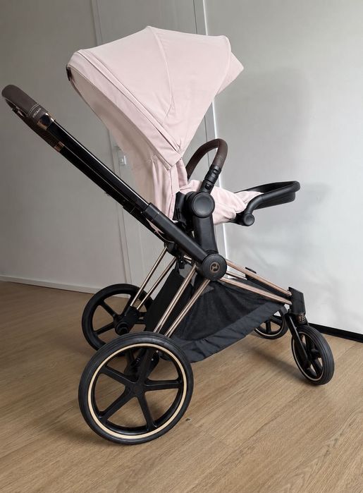 Количка Cybex Priam 4, Сребристо + Pink Rose