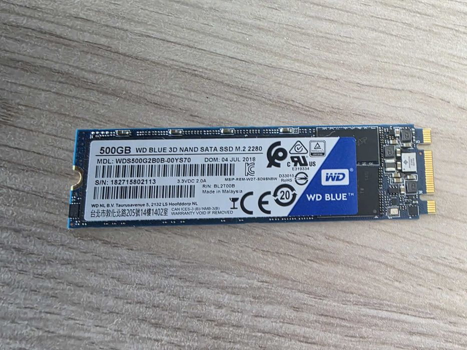 SSD WD WDS500G2B0B Blue 3D SATA M.2 500GB