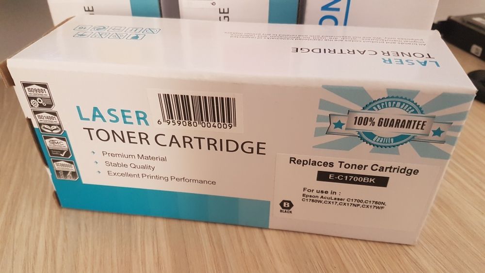 4 cartuse tonere noi sigilate epson c1700, cx17 factura