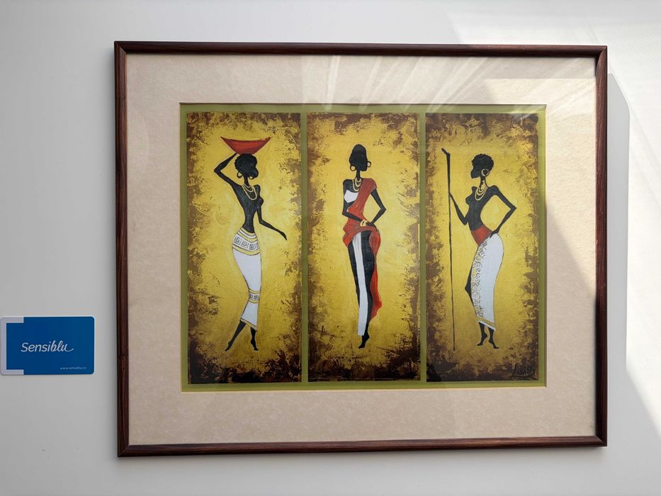 Tablou decorativ stil african – înrămat, ramă de calitate