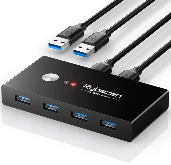 KVM адаптер за споделяне на 2 РС и 4 USB устройства