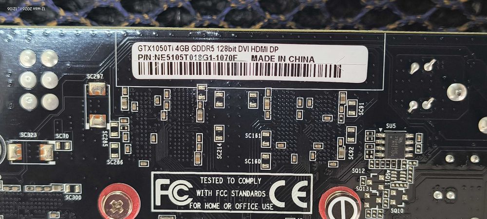 Видеокарта  GTX 1050Ti-4 гб