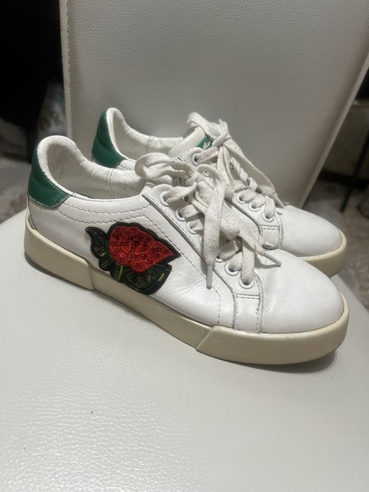 Кроссовки кожаные Dolce & Gabbana