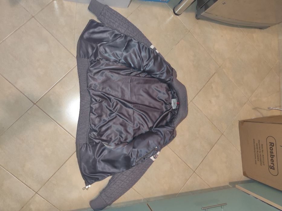 Cardigan Moncler Gri Cașmir și lână Merino Fisherman Knit