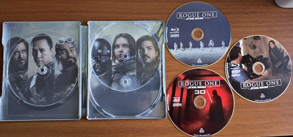 Vand steelbook Star Wars - Rogue One Film Arena,  bluray 3D+2D, nou neutilizat - 3 diskuri bluray