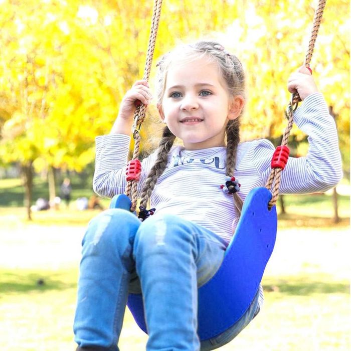 Leagan pentru Copii, Antiderapant, Flexibil, Reglabil Albastru, Rosu